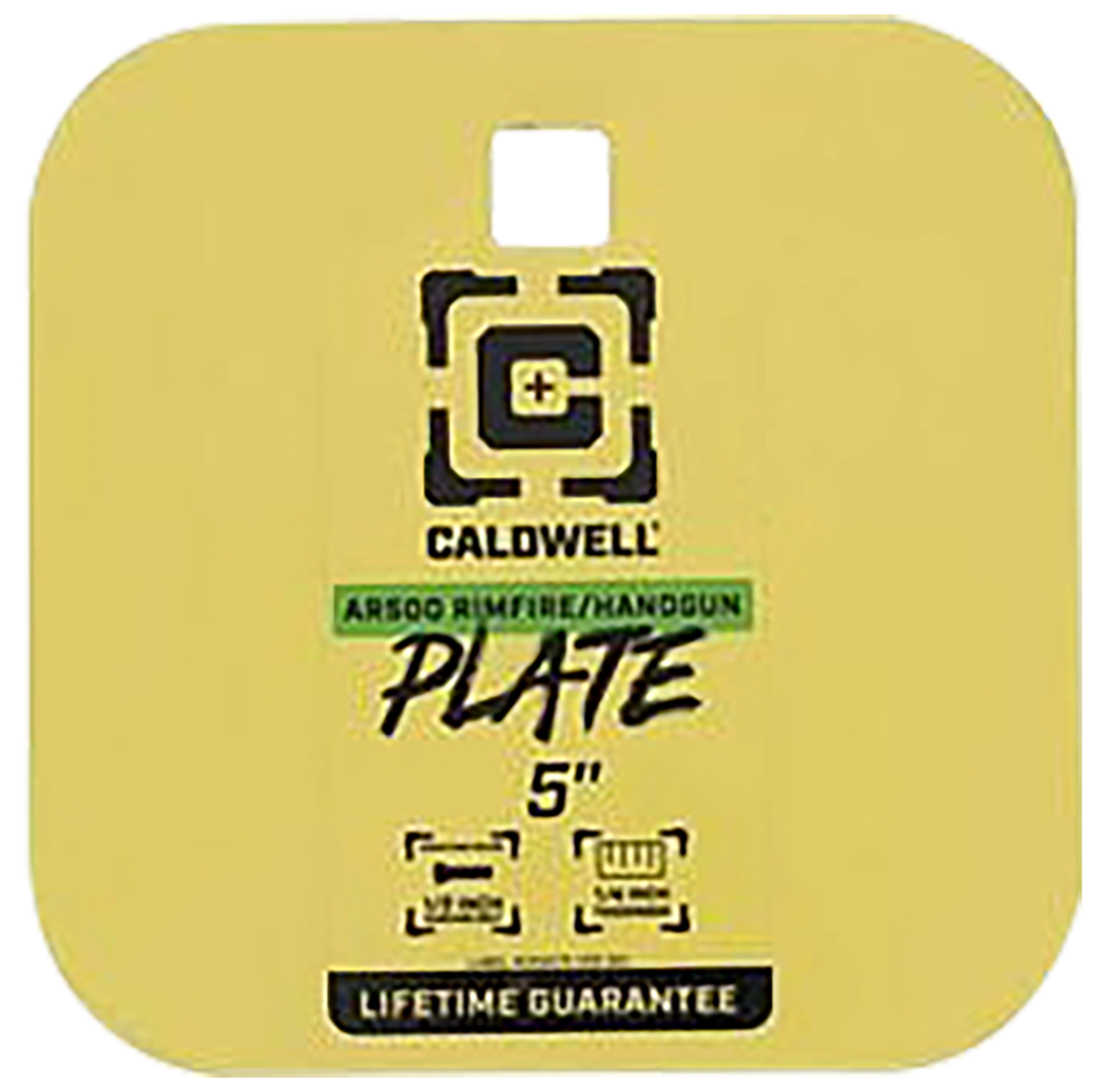 Caldwell AR500 5" Gong Target, Yellow