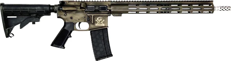 GLFA AR15 BATTLEWORN 223 WYLDE – 16″ S/S BBL BRONZE