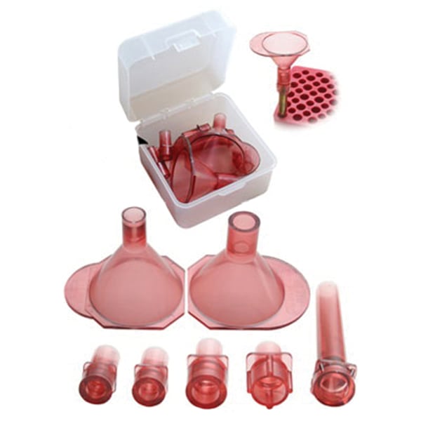 MTM Case Gard Universal Powder Funnel Set, Clear Red - AF7