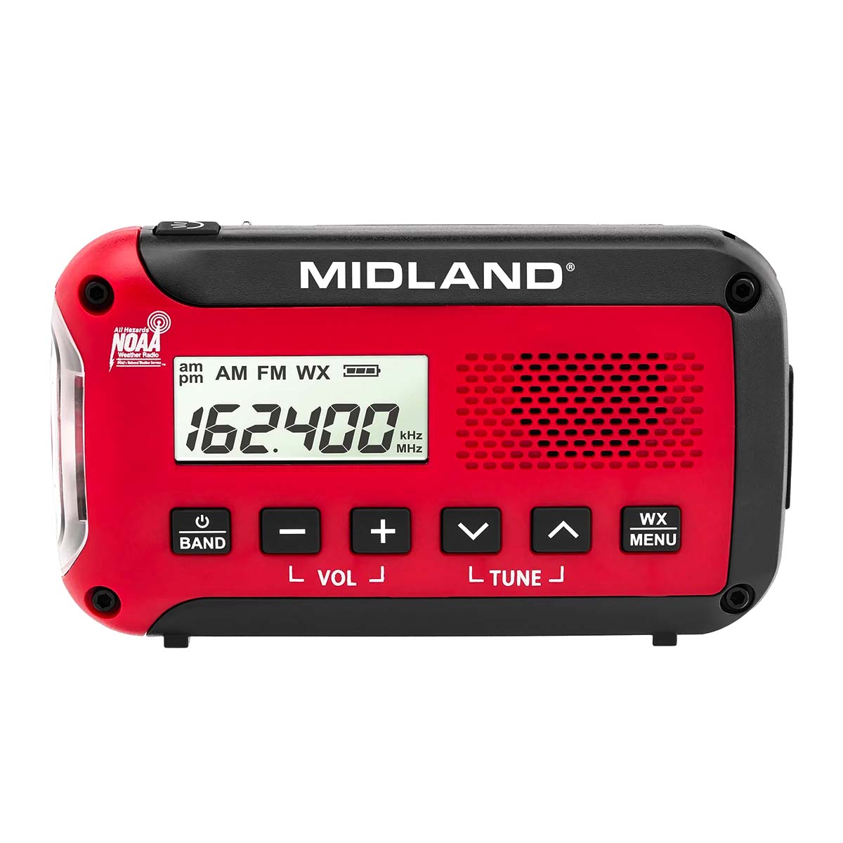 Midland ER10 Emergency Weather Radio, Black/Red - ER10VP