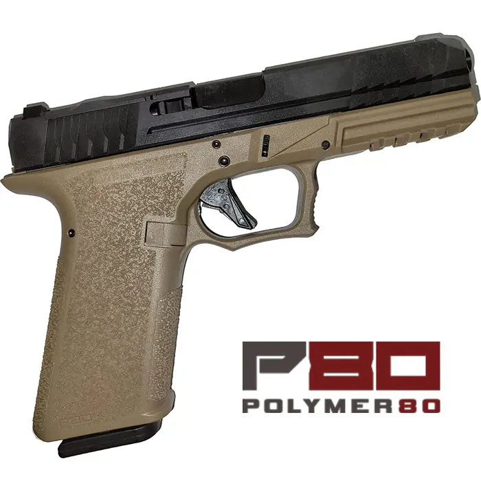 P80 Full Size 9MM 4.5 inch barrel 17 Round Optic Cut Black Slide with Flat Dark