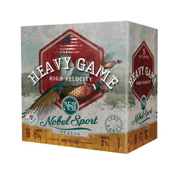 Nobel Sport Heavy Game High Velocity 20 Gauge 2-3/4" #7.5 1 Ounce 25rds