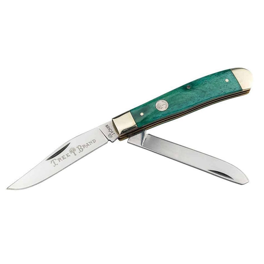 Boker Manufactory Traditional Series 2.0 Trapper Folding Knife Clip Point/Spey, Green