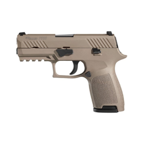 SIG Sauer Off Duty P320 9mm Pistol - 3.9" - Coyote  - SIGLITE Night Sights - 17 Round - Qualified Individuals Only