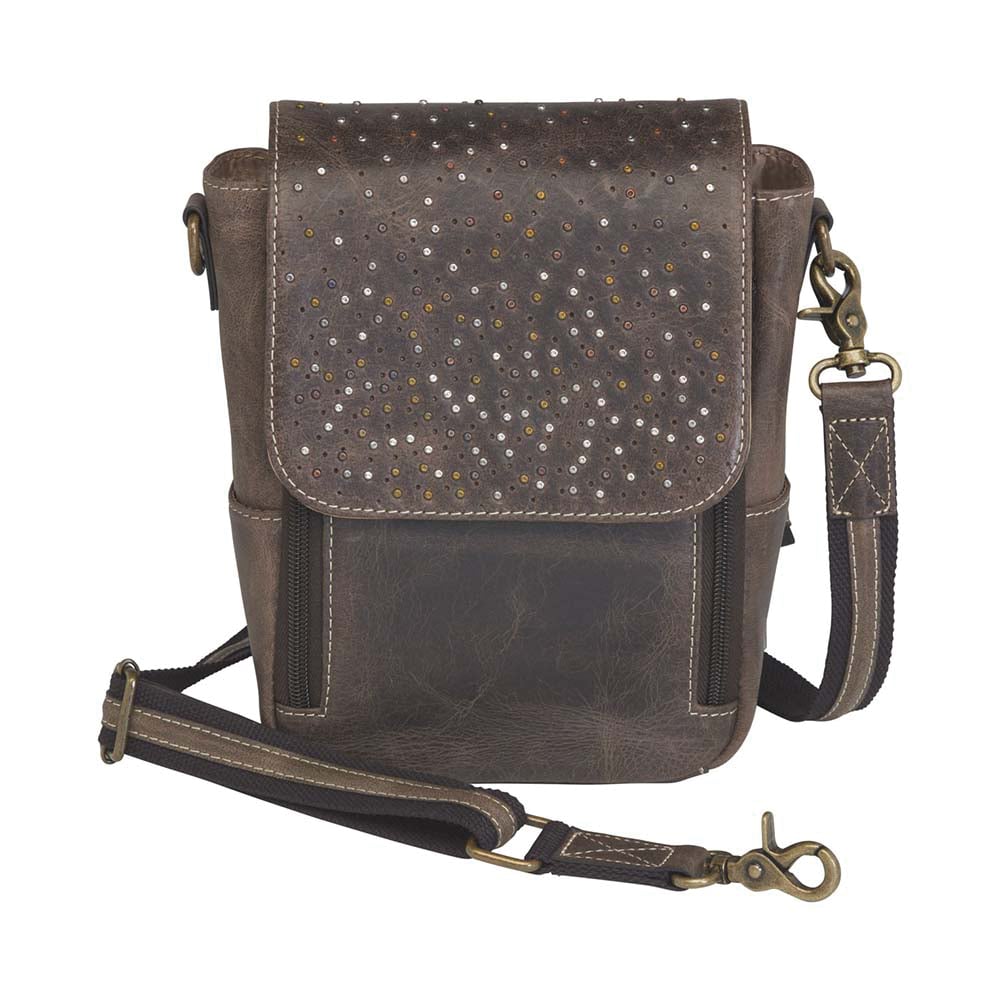 Gun Tote'n Mamas Crossbody Satchel, Distressed Brown