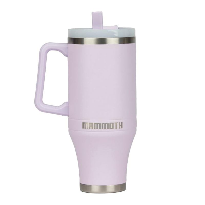 Mammoth Ascent Tumbler w/Handle and Straw, 40 oz Lavender