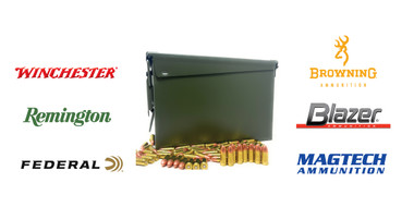 Pick Your 9mm 115 Grain Full Metal Jacket Ammunition 1000 Rounds + Military Ammo Can