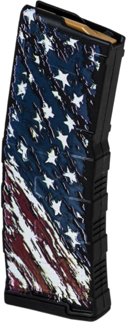 Amend2 American Flag AR-15/M4/M16 Mod-3 5.56x45mm NATO/.223 Remington 30 Round Rifle Magazine Black 30