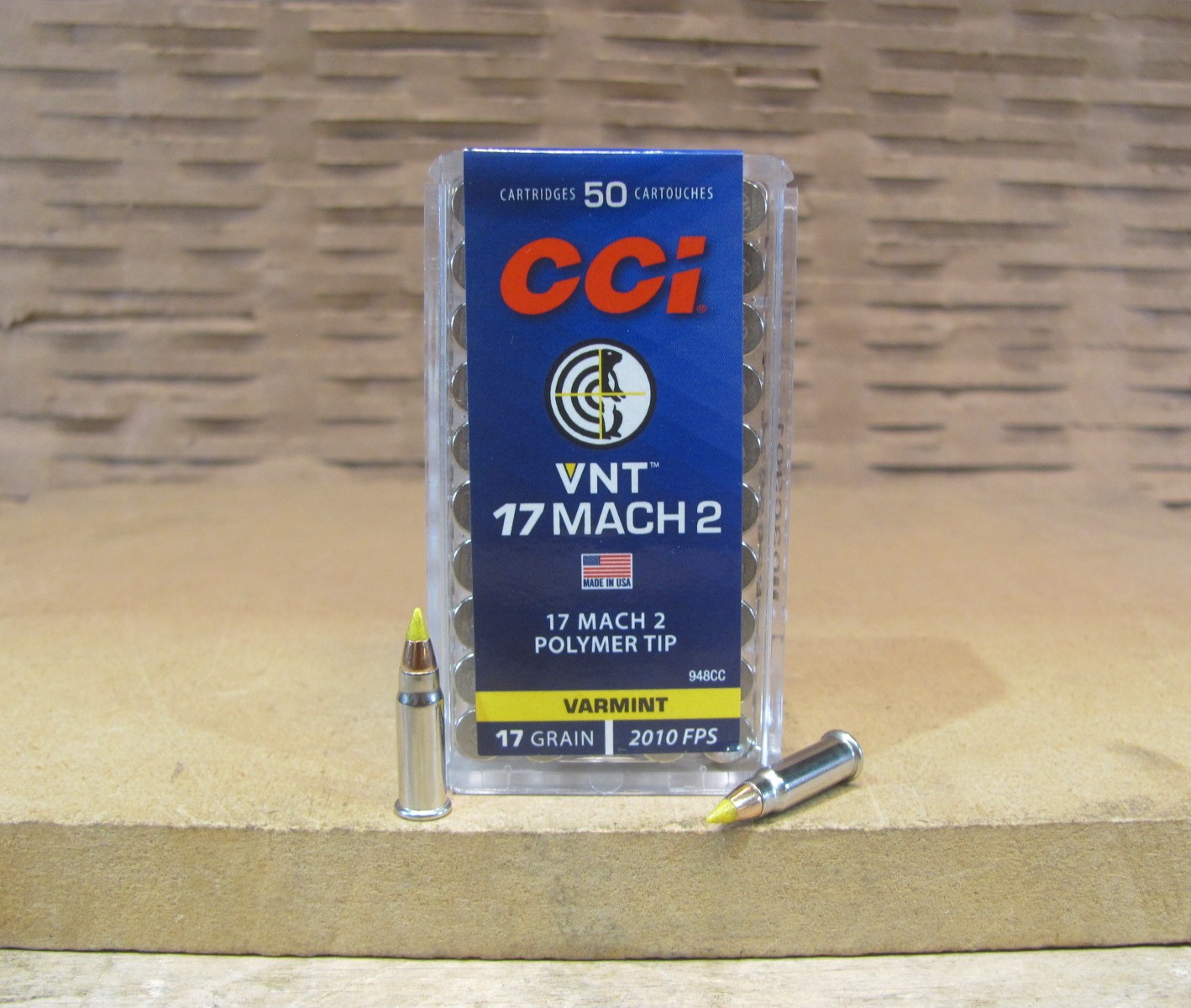 50 Round Box – 17 Mach 2 17 Grain Poly-tip Varmint CCI VNT Ammo – 948CC