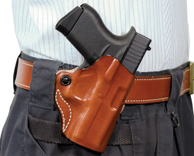 DeSantis Gunhide 019TA9YZ0 Mini Scabbard OWB Tan Sig Sauer P365 w/Red Dot Right Hand