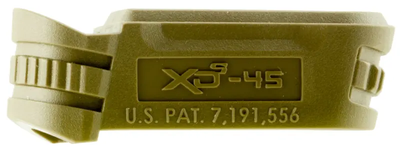 Springfield Armory XDS5002MFDE Backstrap Sleeve made of Polymer with Flat Dark Earth 1 Piece Design for 45 ACP Springfield XD-S with #2 Backstrap 3.30" Barrel