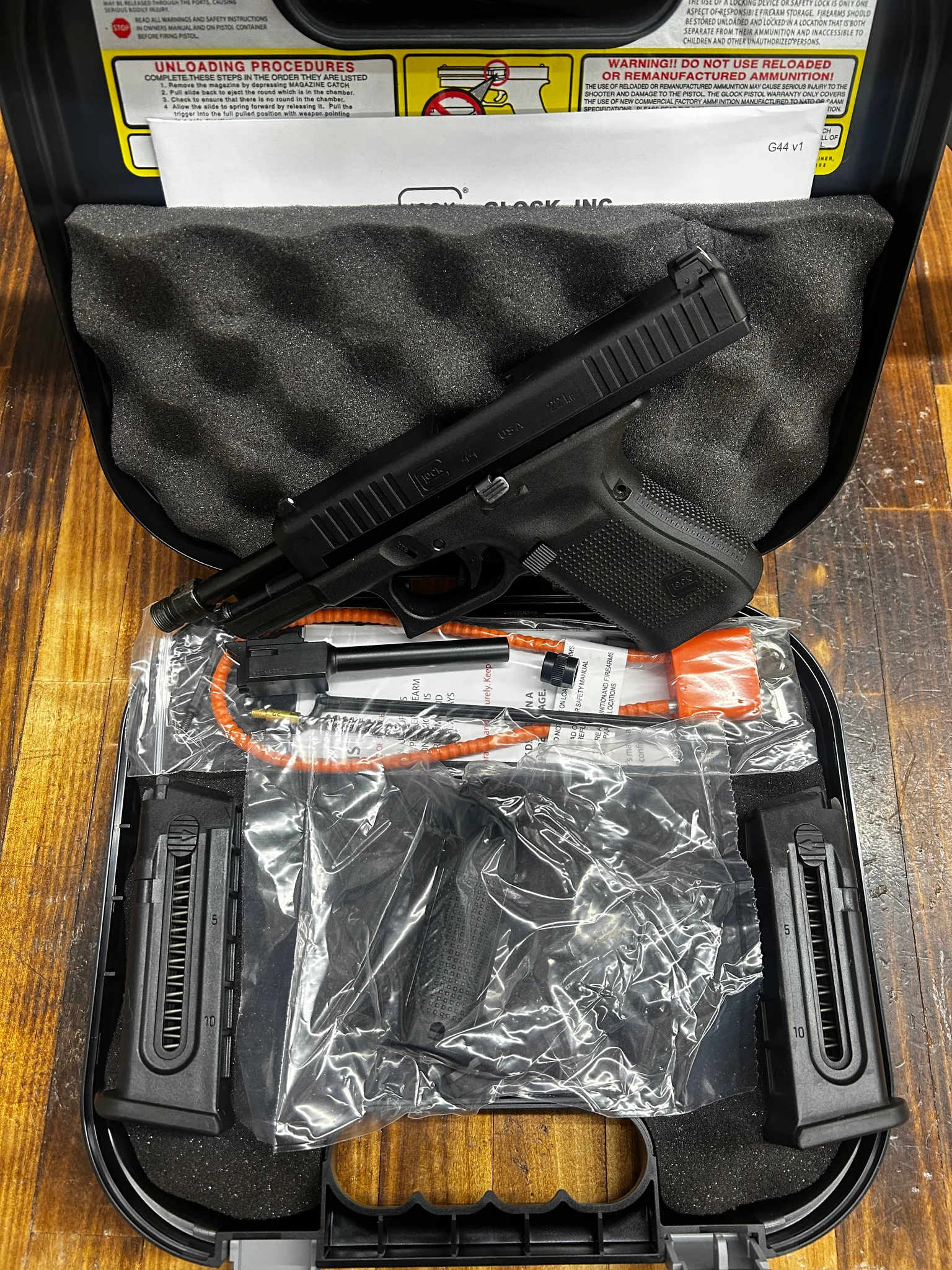 GLOCK 44 W/ THREADED BARREL & FACTORY NEW BARREL (Used)
