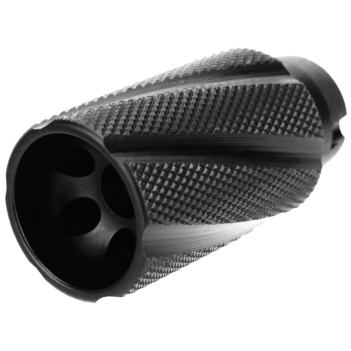 TacFire Knurled Linear Compensator M14x1 LH, Black
