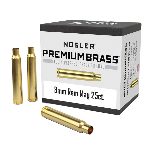 Nosler 8mm Remington Magnum Large Rifle Premium Brass, 25rds