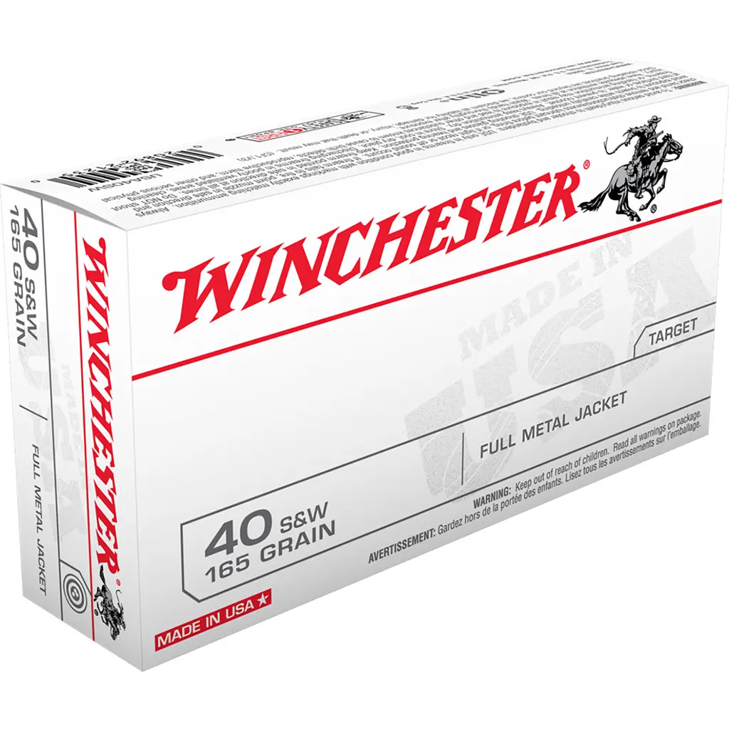 Winchester USA Pistol Ammo 40 S 165 gr. FMJ 50 rd.
