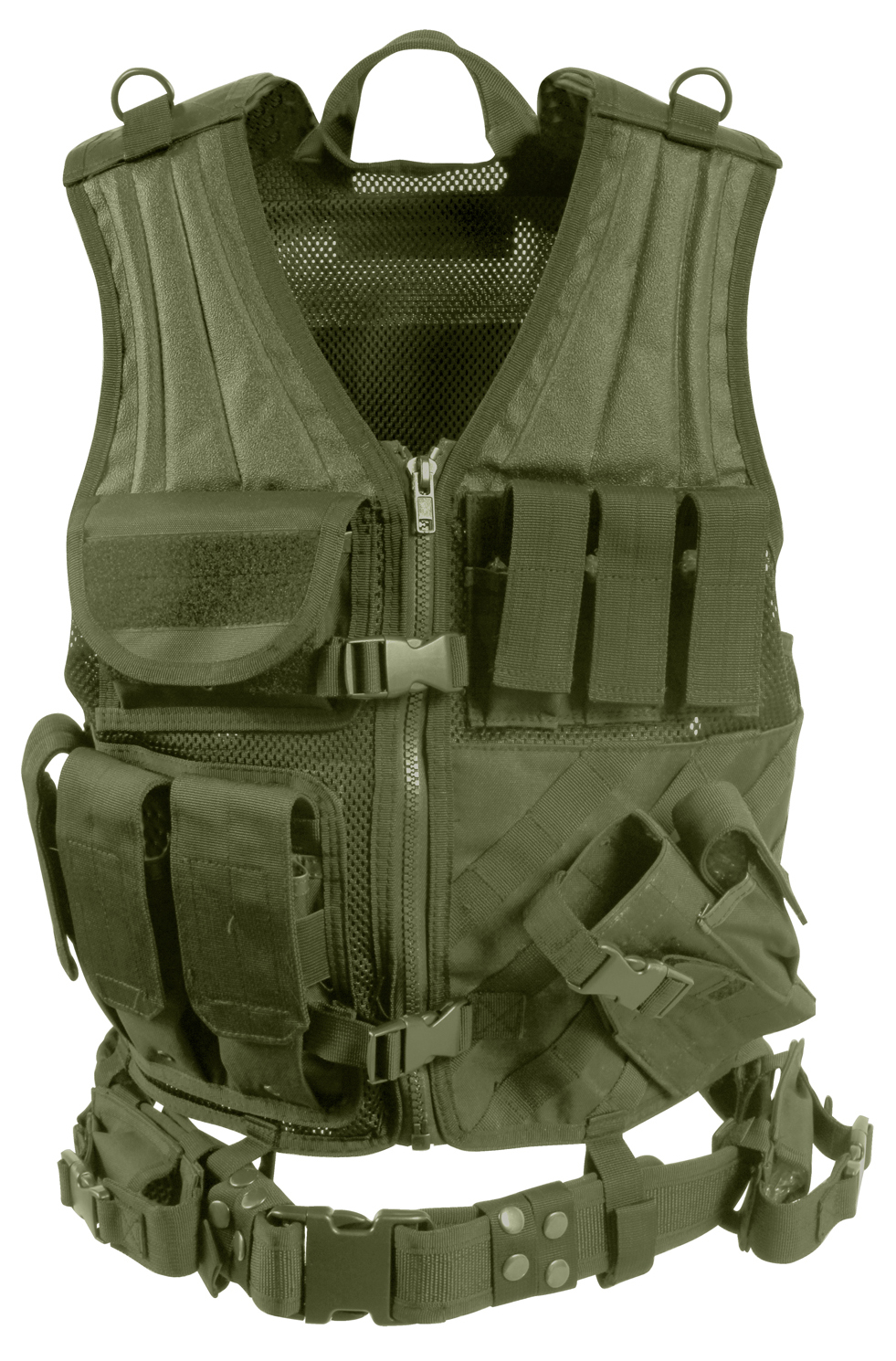 Rothco Cross Draw Molle Tactical Vest - Olive Drab, Regular