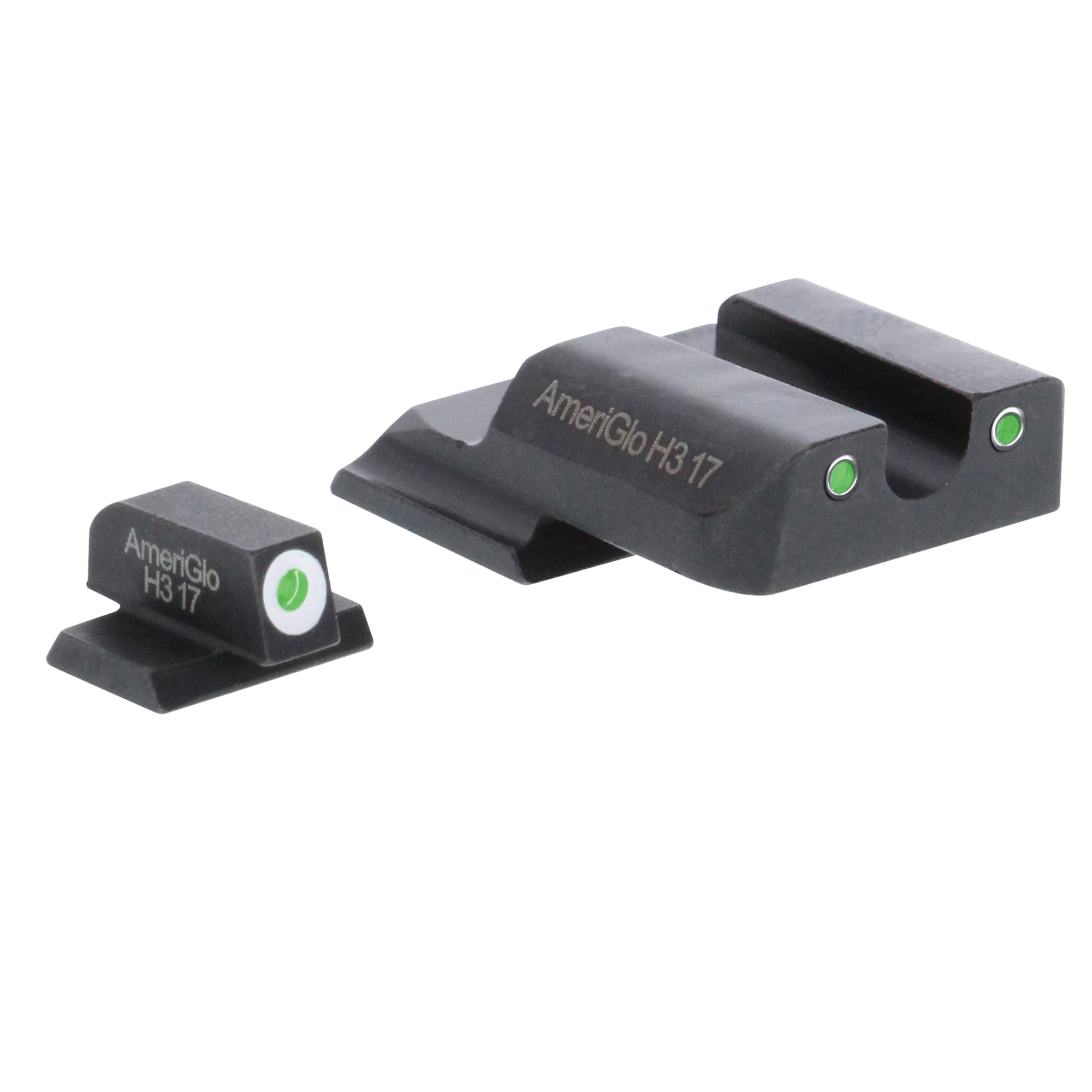 AmeriGlo Classic Self-Luminous 3 Dot Front/Rear Night Sight Set for S&W M&P Shield Pistol - SW145
