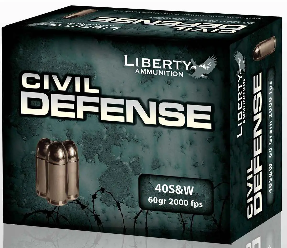 Liberty Civil Defense Handgun Ammunition .40 S 60 gr SCHP 2000 fps 20/ct