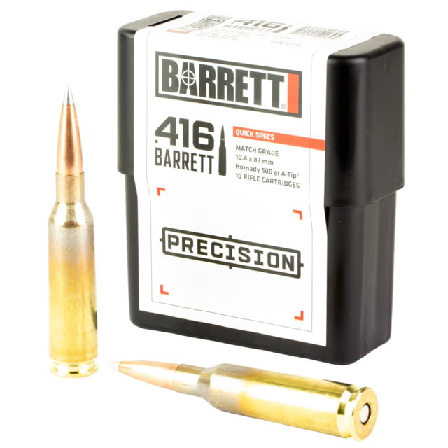 Barrett 416 Barrett 500 Grain Aerotip Rifle Ammo 10 Rounds 10RD