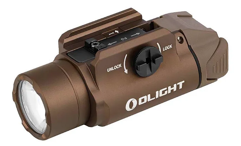 Olight PL-3R Valkyrie LED Rechargeable Mountable Tactical Flashlight, Desert Tan