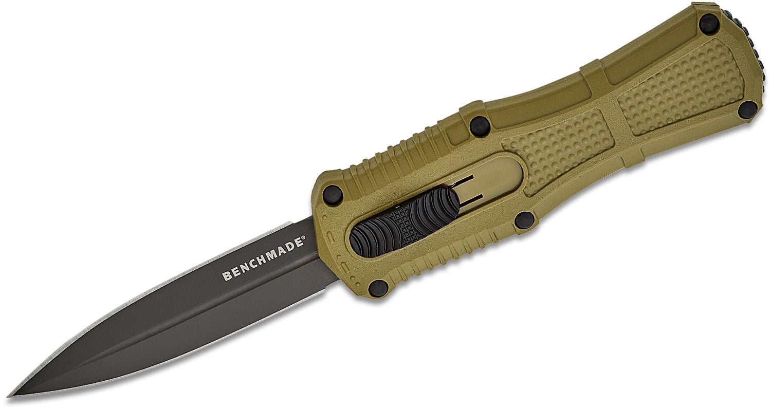 Benchmade Mini Claymore OTF Dagger Point Knife, Ranger Green - 3375GY-1
