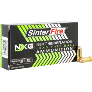 SinterFire Inc SF10125NXG Next Generation (NXG) 10mm Auto 125 GRLead Free Ball 50 Per Box
