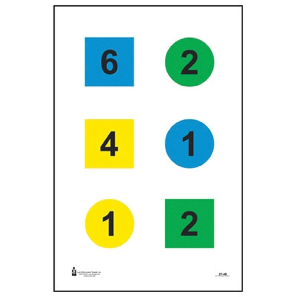 Action Target Discretionary Command Version 4-B Training Target 23" x 35", Black/Blue/Red/Yellow