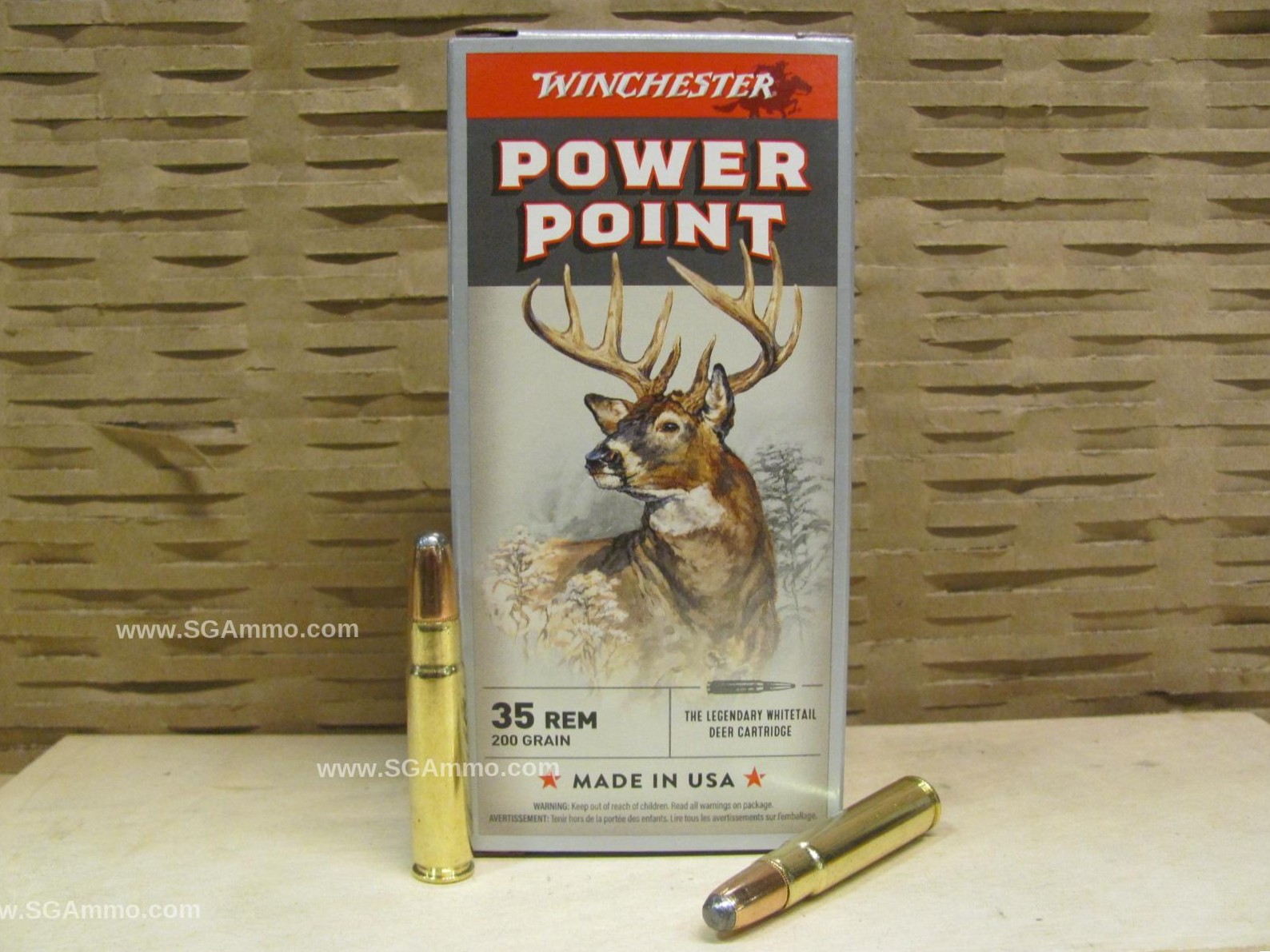 20 Round Box – 35 Remington 200 Grain Winchester Power Point Ammo – X35R1