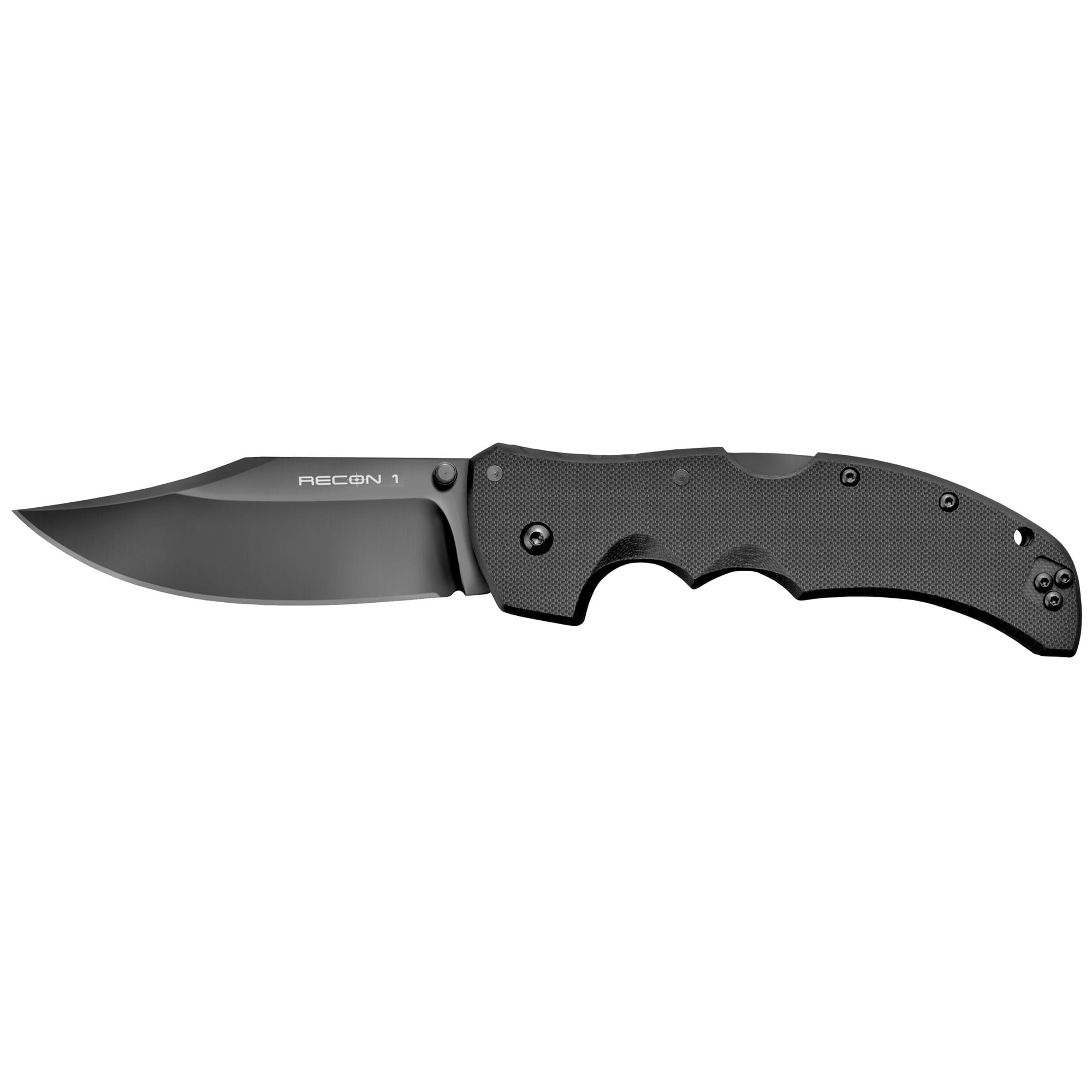 Cold Steel Recon 1, Folding Knife, S35VN with DLC Coating, Plain Edge, Clip Point, 4" Blade