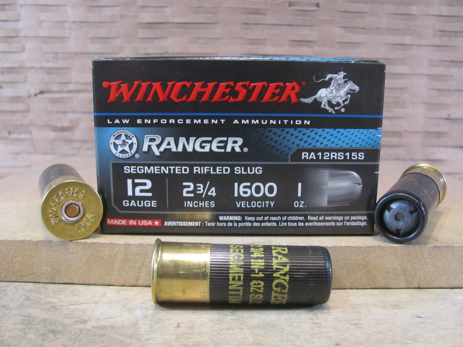 250 Round Case – 12 Gauge 2.75 Inch 1 Ounce Segmented Rifle Slug Winchester Ranger Ammo – RA12RS15S