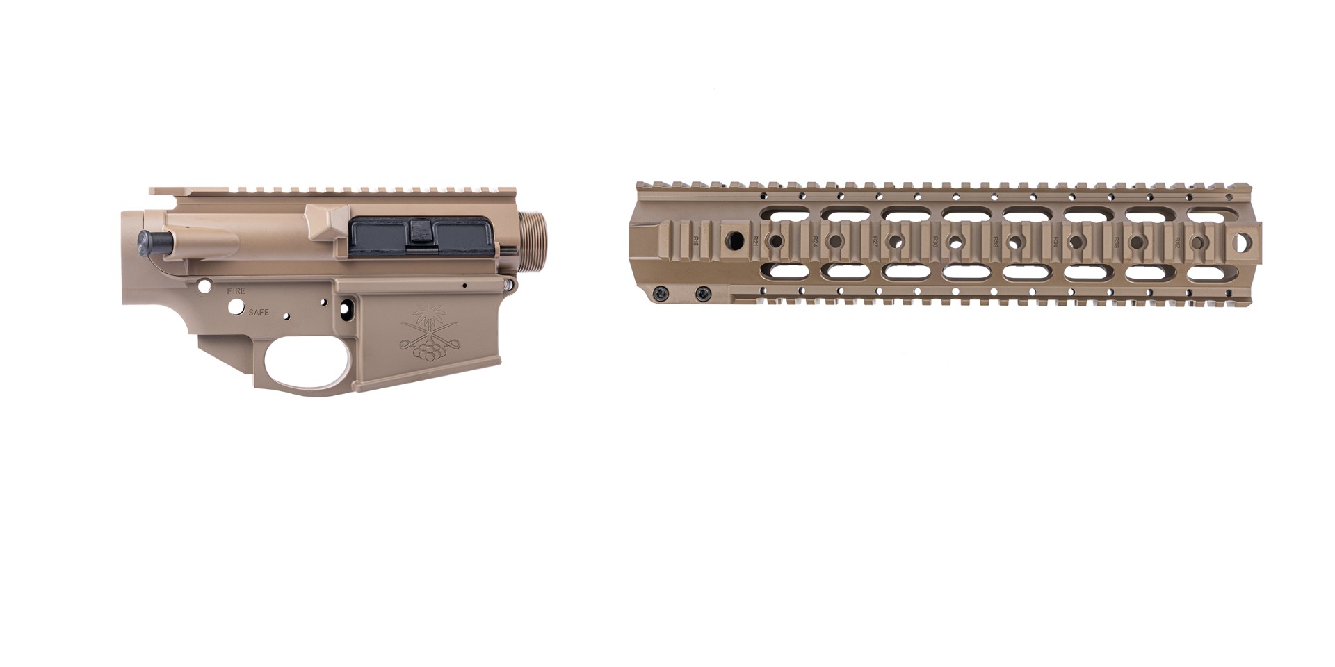 Sabre-10 Builder Set - 12.5" Quad Rail, FDE