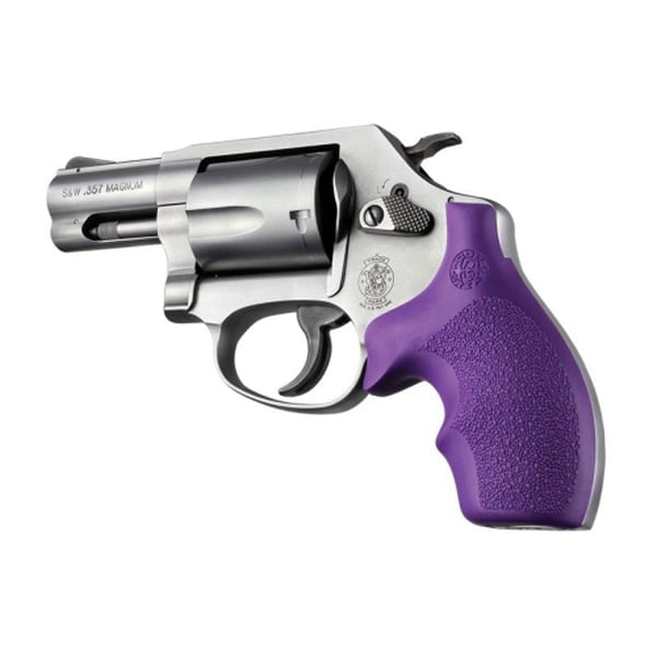 Hogue Bantam Style Grip Fits Smith & Wesson J-Frame Round Butt, Purple