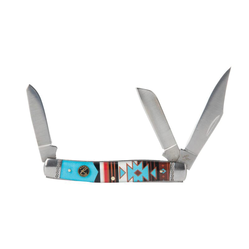 American Buffalo Knife & Tool Stockman Sunset Series II Folding Knife Clip Point/Sheepsfoot/Spey