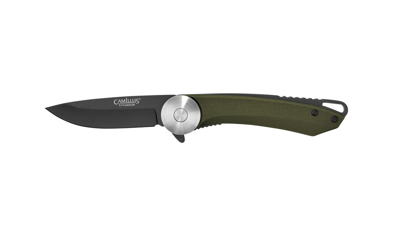 Camillus Cirque Folding Drop Point Knife, Green - CAM-19642