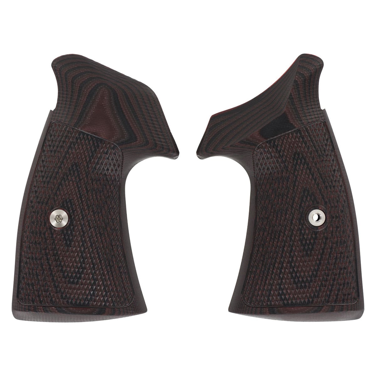 VZ Grips Square Bottom Grip Fits Smith & Wesson N-Frame, Black Cherry