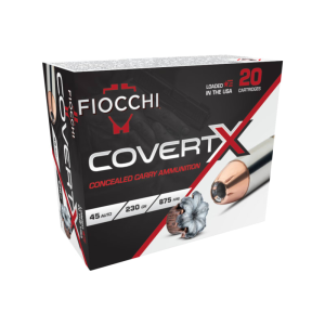 Fiocchi 45CCWB CovertX 45Auto 230 GR Jacketed Hollow Point 20 Per Box