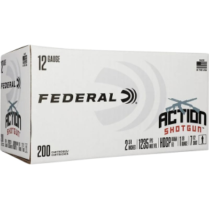 Federal AS12H75 Action Shotgun 12GA 2.75\" 1 1/8oz #7.5 Shot 200 Per Box/ 1 Case - 200sh Case