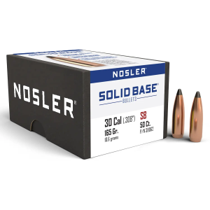 Nosler 38062 Solid Base  30Cal 165gr Soft Point 50CT