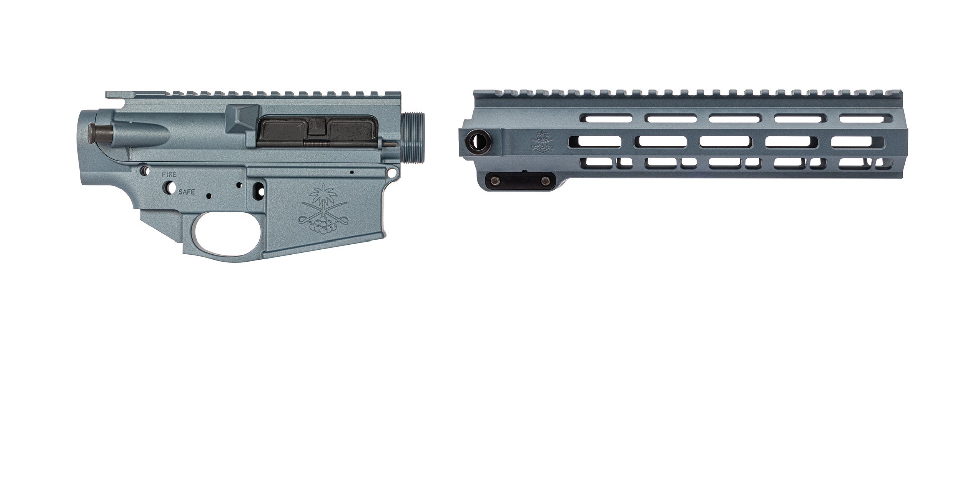 Sabre-10 Builder Set - 10.5" QDSM Rail, Blue Titanium