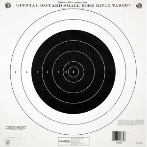 Champion Official NRA Paper Targets GTQ-4(P) 100 yd Small Bore Rifle Single Bull 12/ct