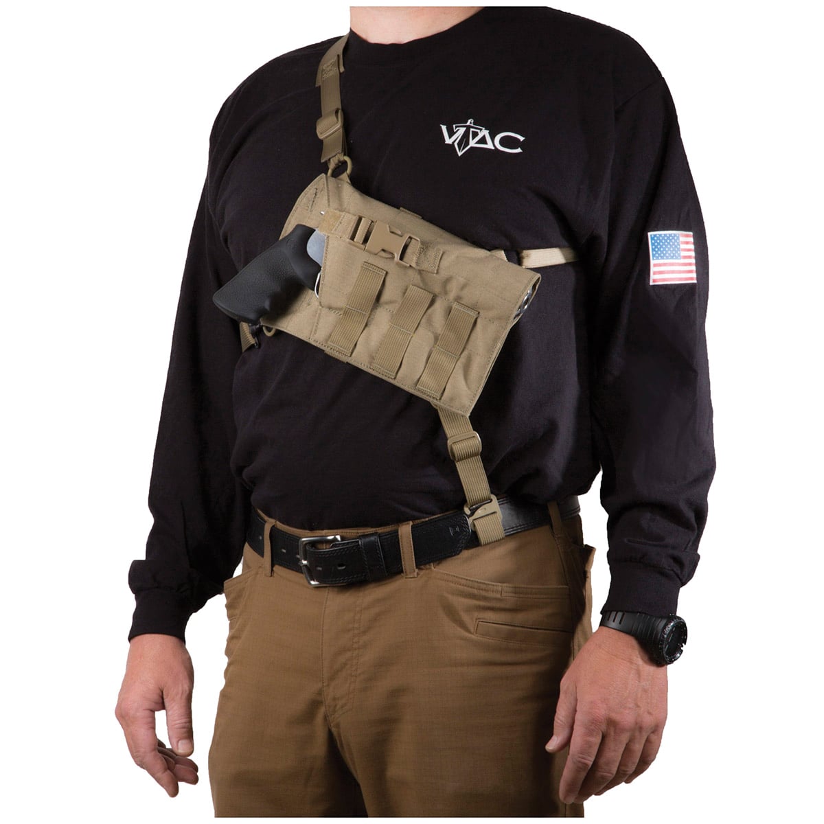 Viking Tactics VTAC Big Rig Shoulder Holster RH, Coyote
