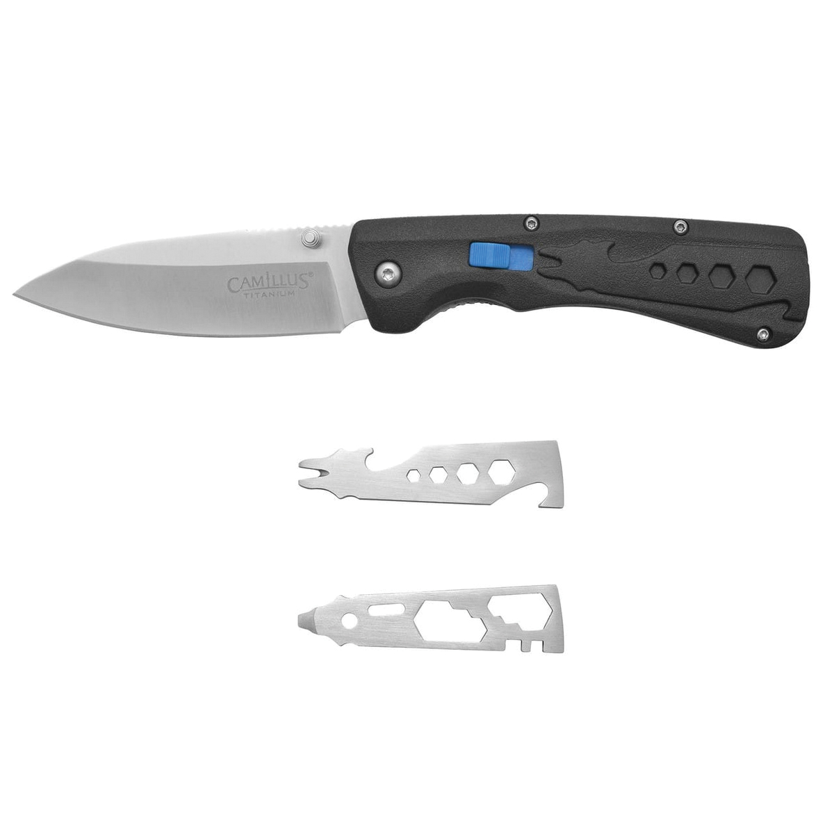 Camillus Inject Folding Drop Point Knife, Black - CAM-19368