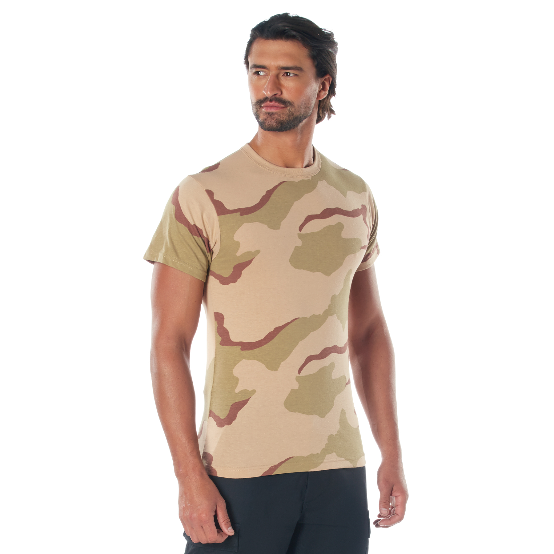 Rothco Camo T-Shirt - Tri-Color Desert Camo, Medium