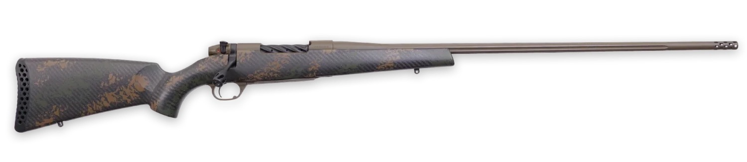 Weatherby MBC20N25RWR6B Mark V Backcountry 2.0 25 WBY RPM 4+1 24" +2" Patriot Brown Cerakote Steel Fluted Threaded Barrel, Drilled Tapped Receiver, Black w/Brown Accents Fixed Peak 44 Blacktooth Car