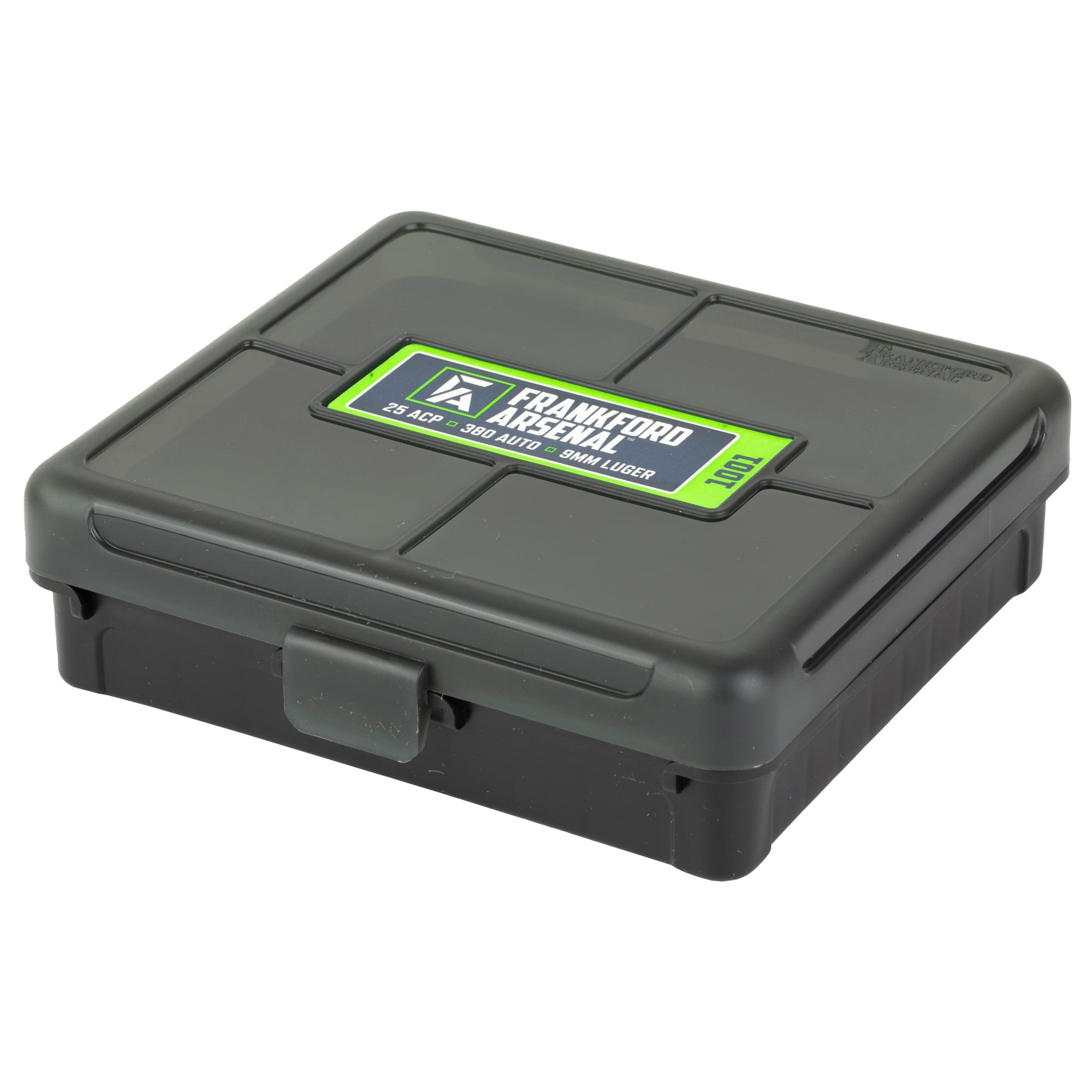 Frankford Arsenal 100 Round Ammo Box, fits 32ACP, 380ACP, 9mm, Gray - 1083797