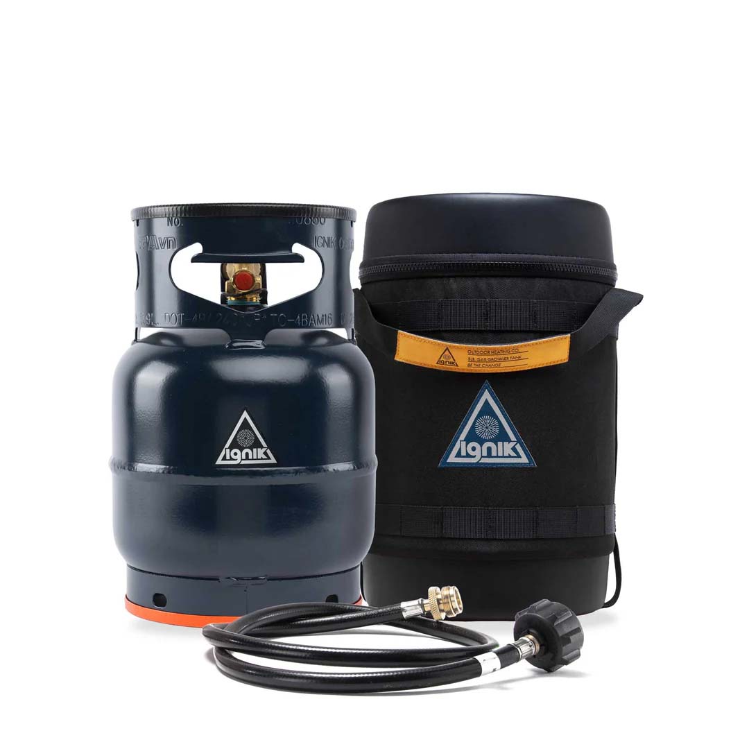 Ignik Gas Growler 5.0 Deluxe, 5lb Empty Propane Tank, Black Case - IGPRO-00725BK