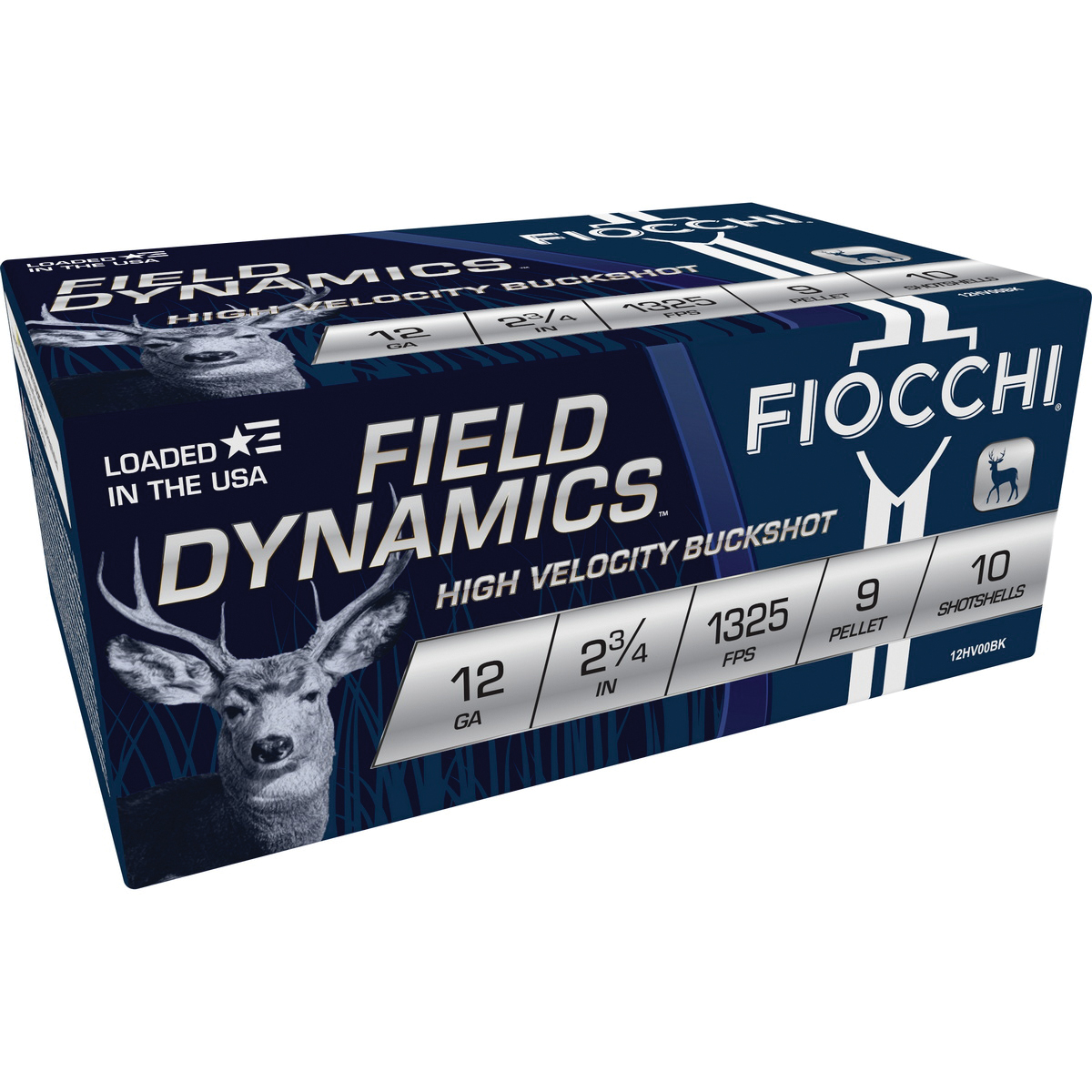 Fiocchi 12HV9P Field Dynamics 12Gauge 2.75″ 9Pellets 00Buck Shot 10 Per Box/25 Case - No Credit Card Fees - Low, flat rate shipping