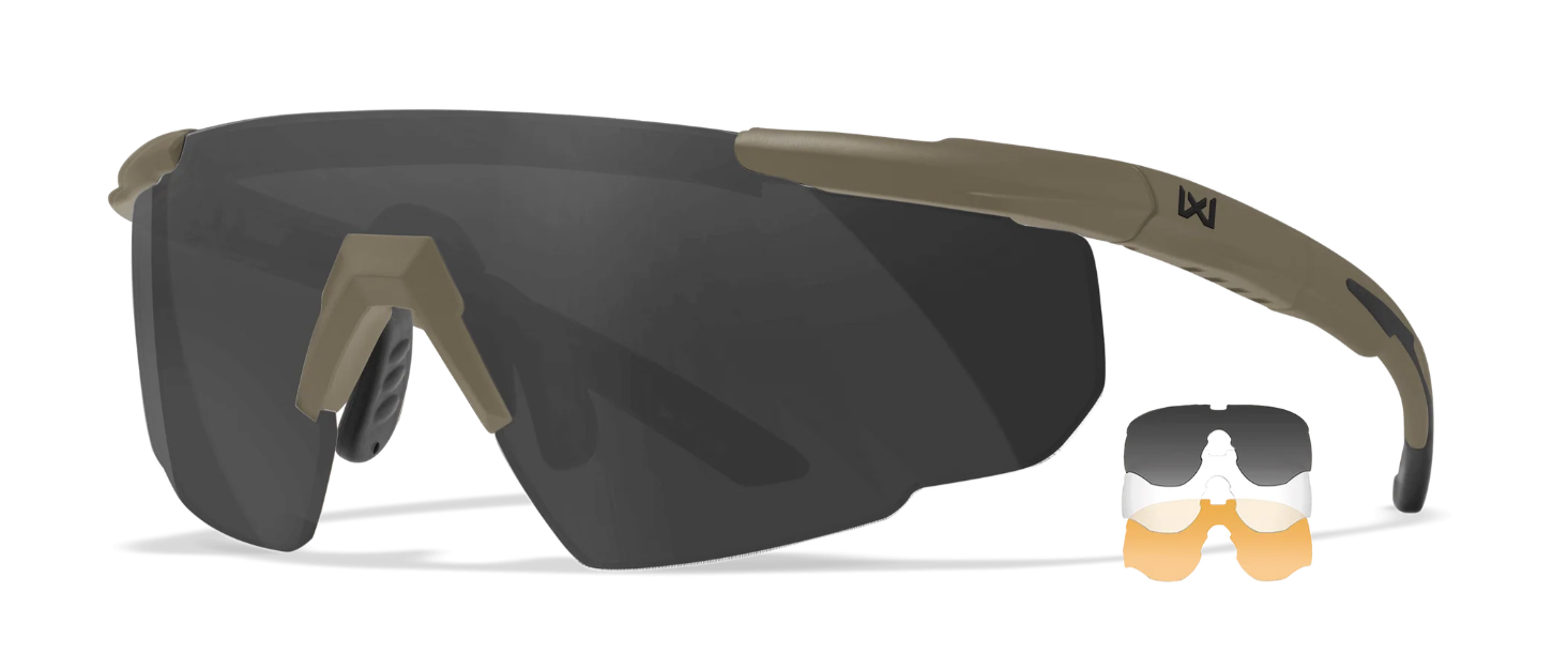 WILEY X 308T Saber Advanced - Matte Tan - Gray/Rust/Clear