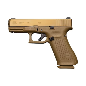 GLOCK Blue Label G19X V 9mm Pistol With GLOCK Night Sights - 4.02" - Coyote Tan - 1x 17rd - 2x 19rd Mags - USA Made
