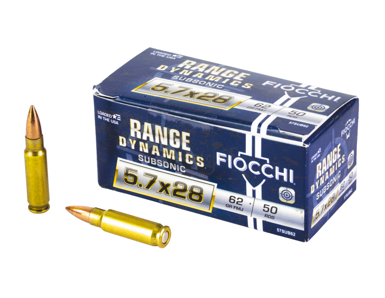 FIOCCHI RP 5.7X28MM 62GR FMJ 50/500 - No Credit Card Fees - Low, flat rate shipping